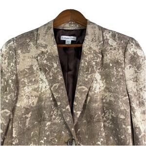 Coldwater Creek Jacket Women's 12 Single Breasted Blazer Pockets Lined Beige